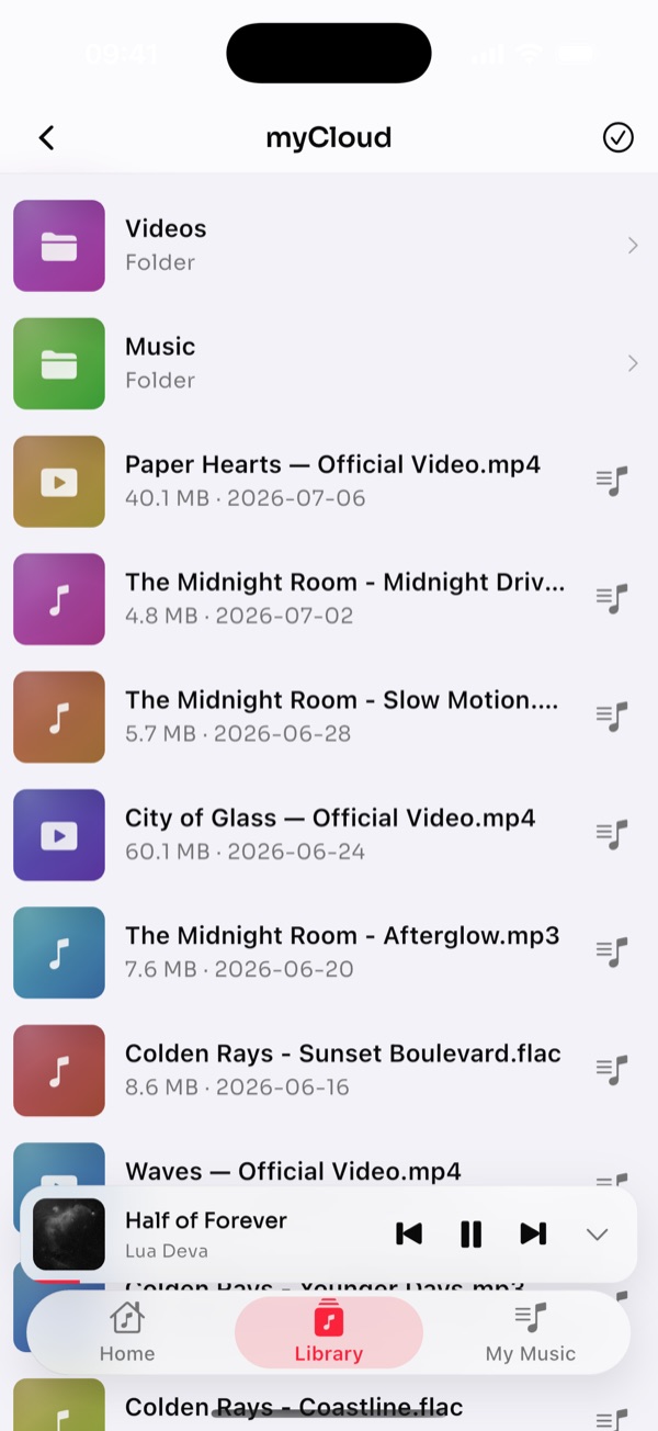 musiky — Cloud storage